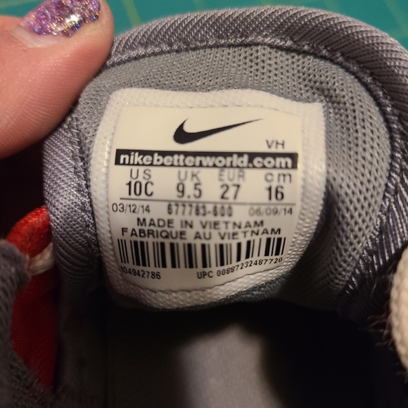 Red Toddler Nike Roshe One Print Casual Shoe - Picture 4 of 4